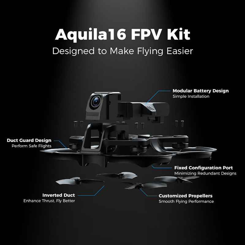 无人机飞行器穿越机新款 穿越机阿奎拉 aquila16 fpv kit