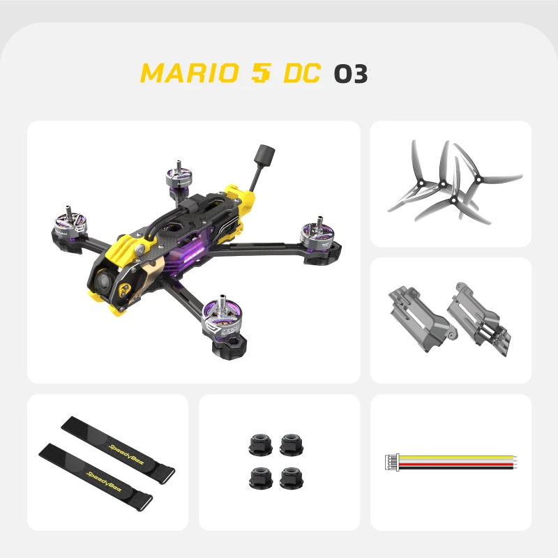 Mario5 Drone DC/XH Power Kit O3 5-inch FPV Drone speedybee mario5 drone dc/xh 动力套装 o3 5寸 fpv穿越机