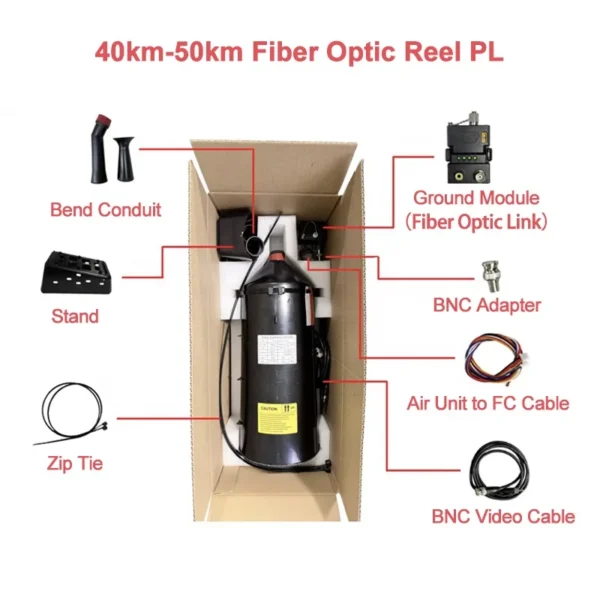 3km 5km 10km 15km 20km 30km 40km 50km fiber optic reel bucket module sky end ground end flight distance 3 10km for fpv rc drone