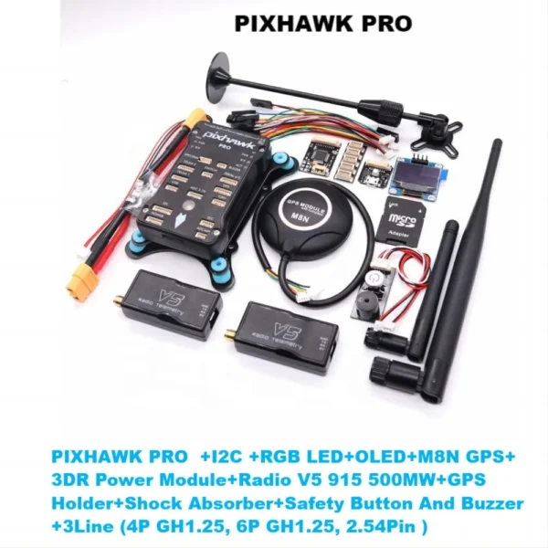 m8n gps pixhawk pro m8n autopilot flight controller for four rotors 915mhz 500mw flight controller for drone