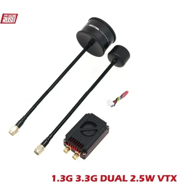 rushfpv 1.3g/3.3g 2.5w 4w dual frequency image transmission kit high power fpv flying simulator