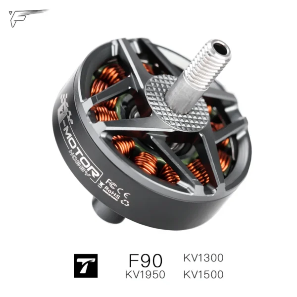 tmotor f90 kv1300 x8 brushless waterproof low noise fpv racing drone motor for long endurance film shooting and long line flight