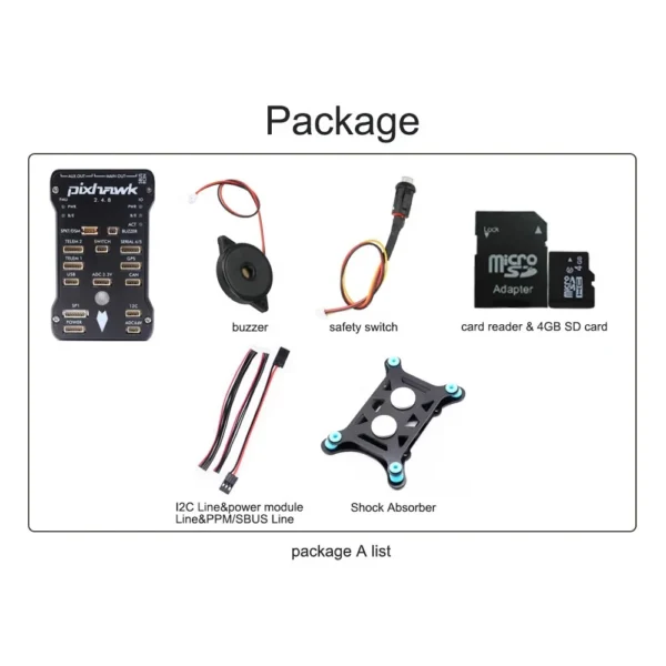 pixhawk 2.4.8 flight controller 4g tf card safety button buzzer ppm encoder 3 line (4pin1.25 / 6pin1.25 / 3pin2.5.4) drone