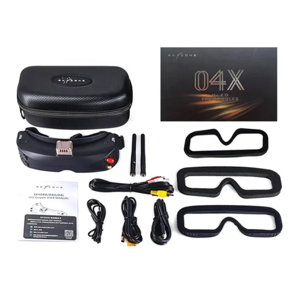 skyzone sky04x pro racing drone accessories 5.8g frequency steady view receiver 1920x1080 dvr fpv goggles