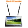 9 inch 5.8g fpv camera field monitor with 800x480 20hz 20khz stereo dual receiver for rc fpv drone quadcopter