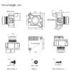 foxeer micro razer 1200tvl fpv camera switchable 1.8mm lens 4ms latency