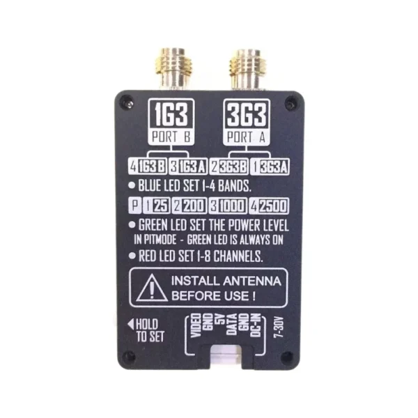 rushfpv 1.3g/3.3g 2.5w 4w dual frequency image transmission kit high power fpv flying simulator
