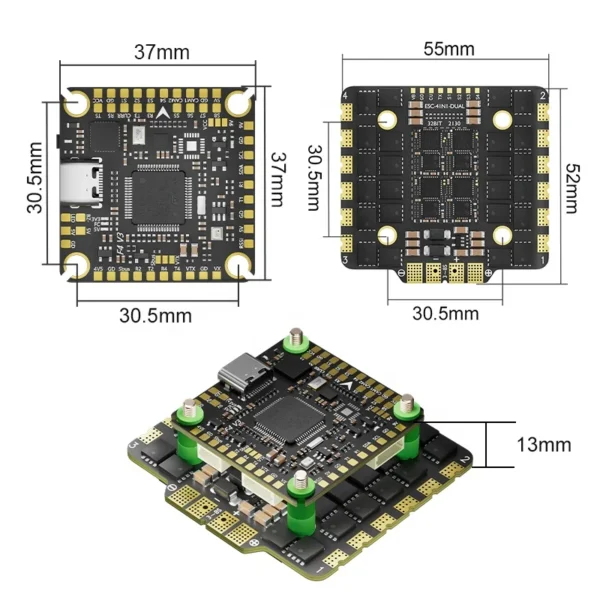 f4100 v3 stack 100a am32 esc 8s stm32f405 icm42688p for heavy lift large scale fpv drones 7 to 10inch frames