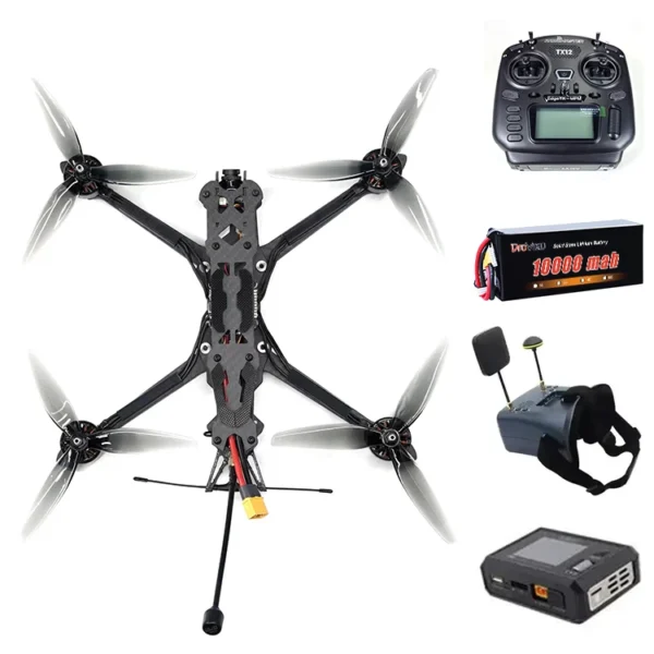 60,000pcs/month manufacturer 10km drone fpv 7 10 13 15 inch heavy payload long time flight with night vision camera fpv drones