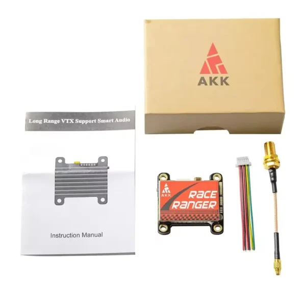 akk race ranger 5.8g long range transmitter vtx 1.6w switchable transmitter support smart audio for fpv rc drone