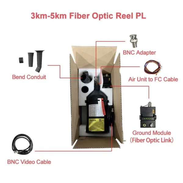3km 5km 10km 15km 20km 30km 40km 50km fiber optic reel bucket module sky end ground end flight distance 3 10km for fpv rc drone