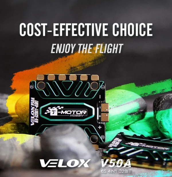 t motor velox v50a 4in1 stable t4 02 3s 4s 5s 6s 12v 24v esc for quadcopter uav racing drone wholesale