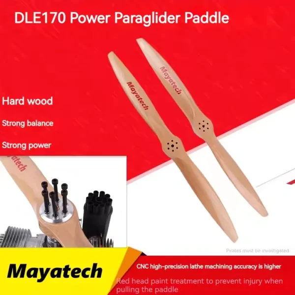 mayatech dle170 170m wood propellers pairs engine powered paragliding paddle forward counter paddle beech paddle