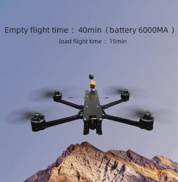 fpv 10 inch drone payload 5kg fiber carbon payload 5kg f405 v2 brushless motor esc receiver long distance fpv drone