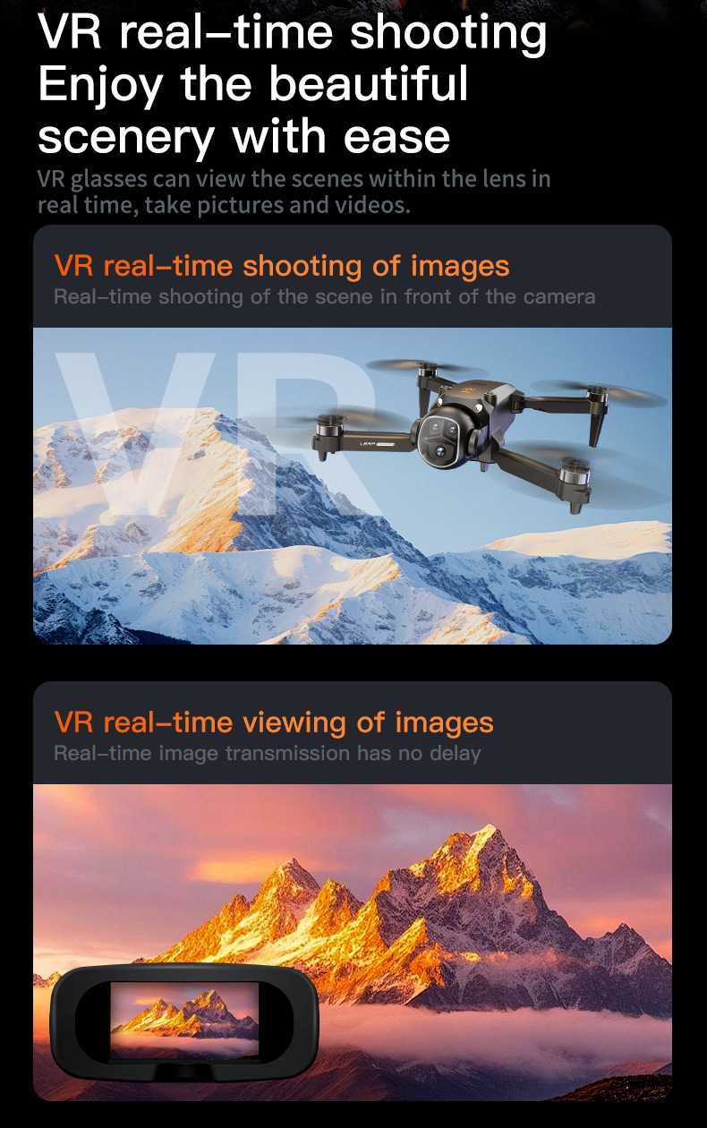 跨境航拍无人机四轴飞行器玩具遥控飞机drone无刷vrtemu外贸玩具