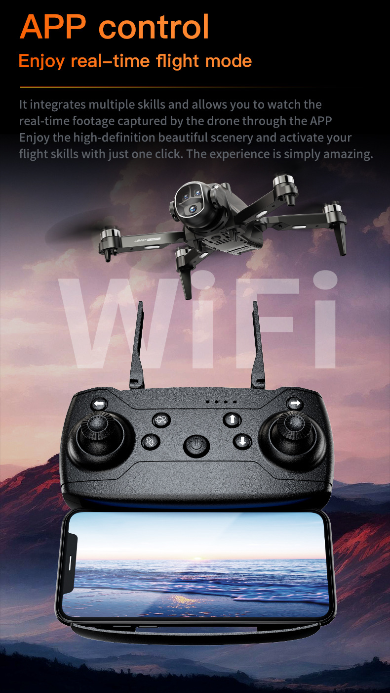 跨境航拍无人机四轴飞行器玩具遥控飞机drone无刷vrtemu外贸玩具