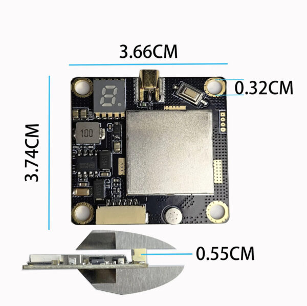 厂家fpv5.8g2w图传vtx高频率穿越机无人机稳定飞行器配件户外监控