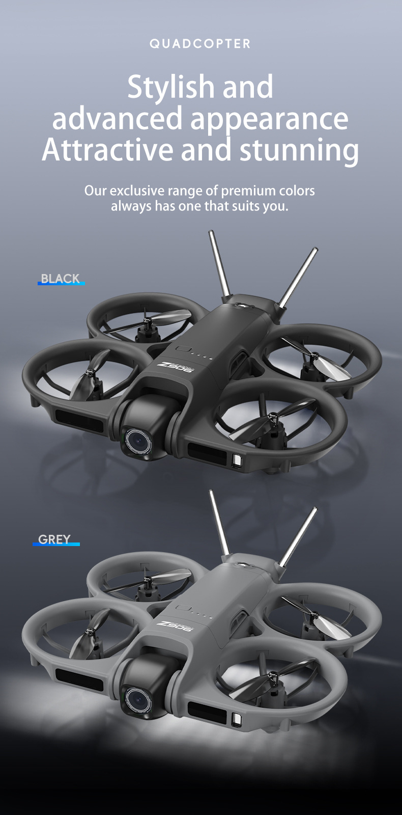 跨境z906无人机航拍双摄电调避障飞行器玩具遥控飞机drone批发