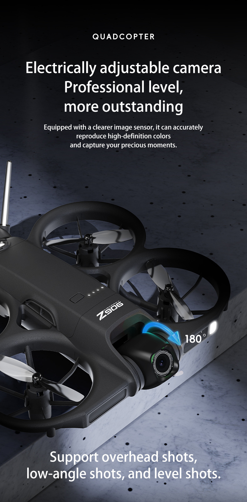 跨境z906无人机航拍双摄电调避障飞行器玩具遥控飞机drone批发